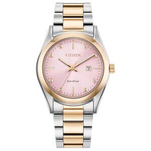 Citizen Women's Luxury Eco-Drive Silver Stainless Steel Watch 33 MM EW2706-58X